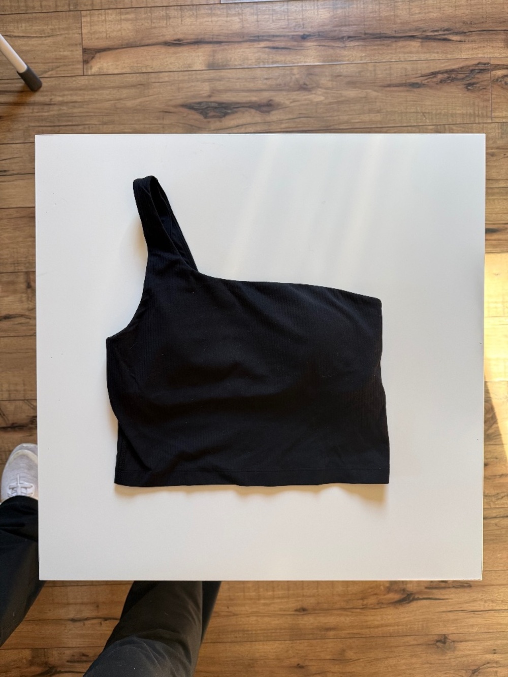 Lululemon Ribbed Nulu Asymmetrical One Shoulder Yoga Tank Black Size 6